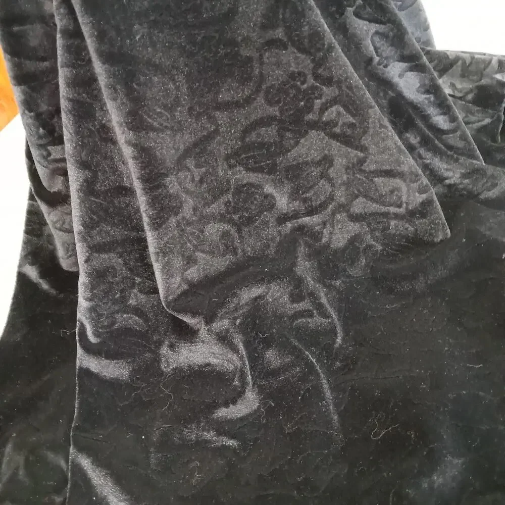 Baby Phat Track Jacket Women's Black Sz S Cat Embossed Velvet Zip Up 90's Y2K - Picture 10 of 13